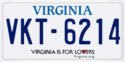VA license plate VKT6214