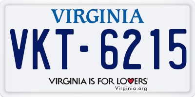 VA license plate VKT6215