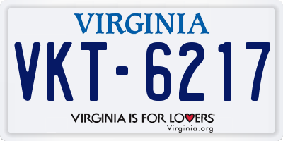 VA license plate VKT6217