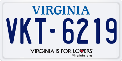 VA license plate VKT6219