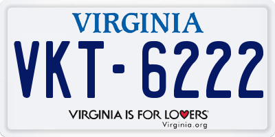 VA license plate VKT6222