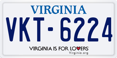 VA license plate VKT6224