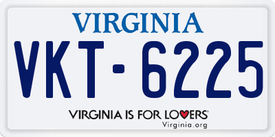 VA license plate VKT6225