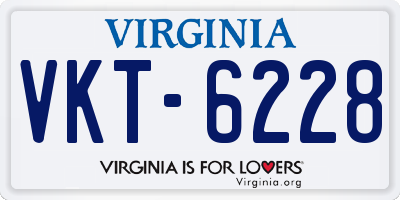 VA license plate VKT6228