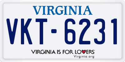 VA license plate VKT6231