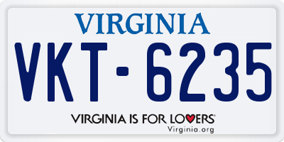 VA license plate VKT6235