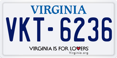 VA license plate VKT6236