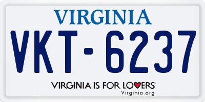 VA license plate VKT6237