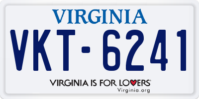 VA license plate VKT6241