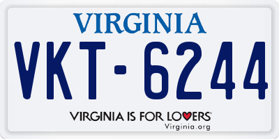 VA license plate VKT6244