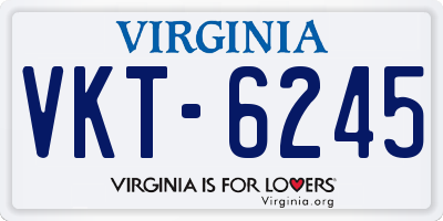 VA license plate VKT6245