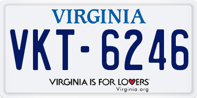 VA license plate VKT6246