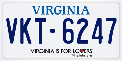 VA license plate VKT6247