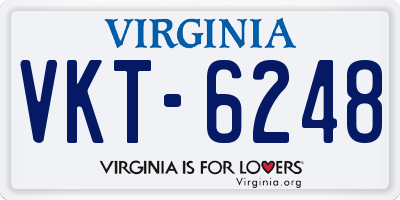 VA license plate VKT6248