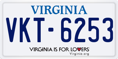 VA license plate VKT6253