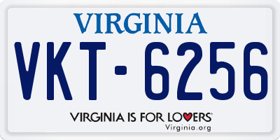 VA license plate VKT6256