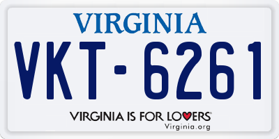 VA license plate VKT6261