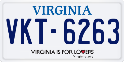 VA license plate VKT6263