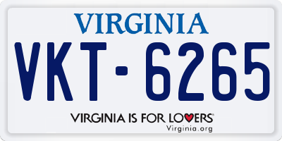VA license plate VKT6265