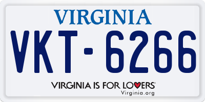 VA license plate VKT6266
