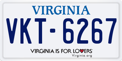 VA license plate VKT6267