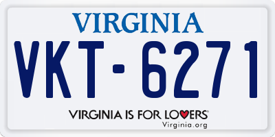 VA license plate VKT6271