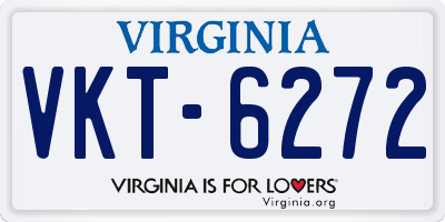 VA license plate VKT6272