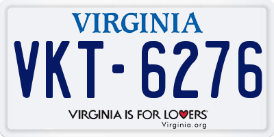 VA license plate VKT6276