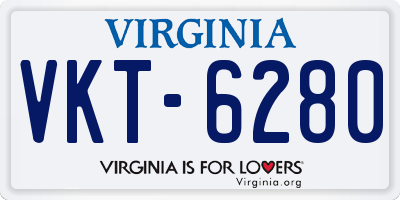 VA license plate VKT6280