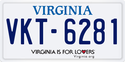 VA license plate VKT6281