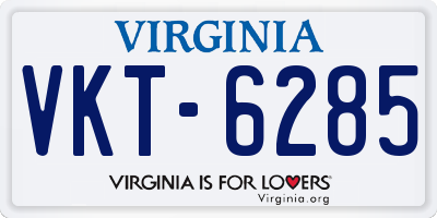 VA license plate VKT6285