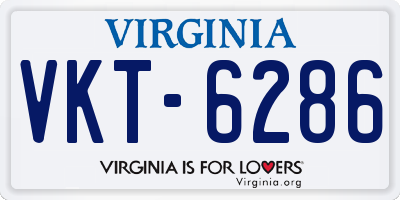 VA license plate VKT6286