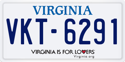 VA license plate VKT6291