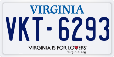 VA license plate VKT6293
