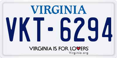 VA license plate VKT6294