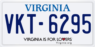 VA license plate VKT6295