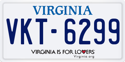 VA license plate VKT6299