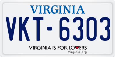 VA license plate VKT6303