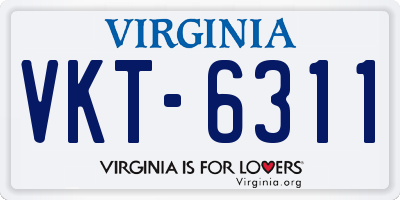 VA license plate VKT6311