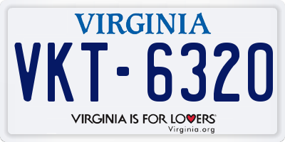 VA license plate VKT6320