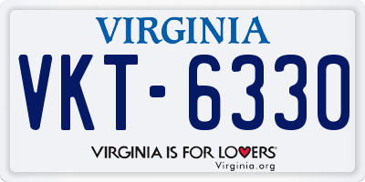 VA license plate VKT6330