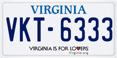 VA license plate VKT6333