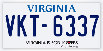 VA license plate VKT6337