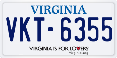 VA license plate VKT6355