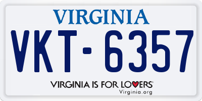 VA license plate VKT6357