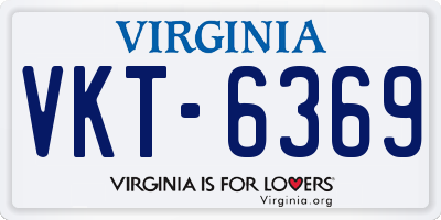 VA license plate VKT6369