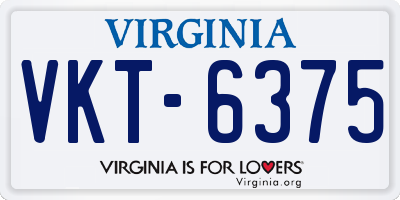 VA license plate VKT6375