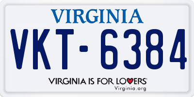 VA license plate VKT6384