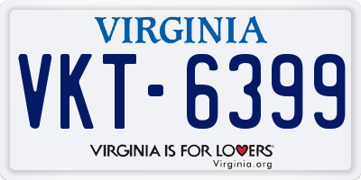 VA license plate VKT6399
