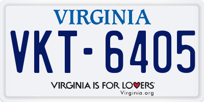 VA license plate VKT6405